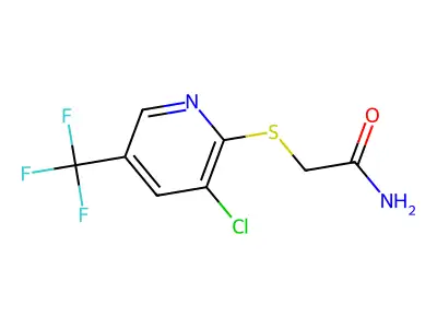 2-[3-Chloro-5-(trifluoromethyl)pyridin-2-yl]sulfanylacetamide structure