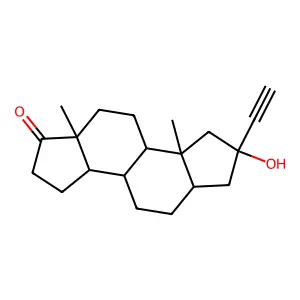 2-Ethynyl-2-hydroxy-A-norandrostan-17-one structure
