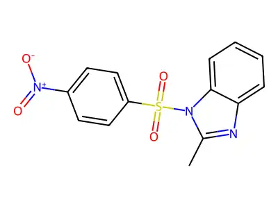 2-Methyl-1-(4-nitrophenyl)sulfonylbenzimidazole structure