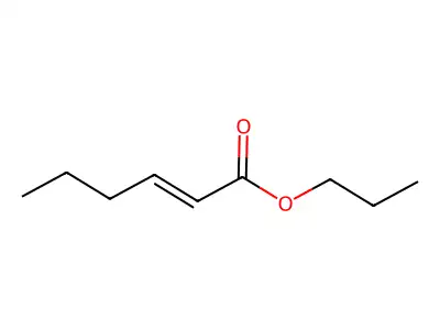 Propyl hex-2-enoate structure