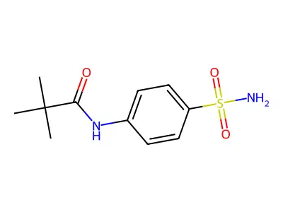 2,2-dimethyl-N-(4-sulfamoylphenyl)propanamide structure