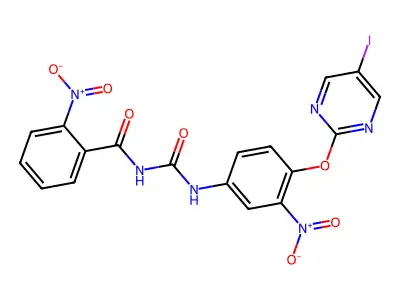 Benzamide, N-(((4-((5-iodo-2-pyrimidinyl)oxy)-3-nitrophenyl)amino)carbonyl)-2-nitro- structure