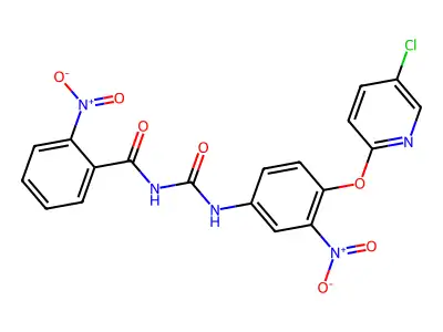 N-(2-Nitrobenzoyl)-N'-(4-(5-chloro-2-pyridyloxy)-3-nitrophenyl)urea structure