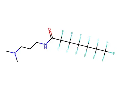 N-[3-(dimethylamino)propyl]-2,2,3,3,4,4,5,5,6,6,7,7,7-tridecafluoroheptanamide structure