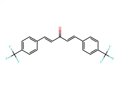 1,5-Bis(4-trifluoromethylphenyl)-penta-1,4-diene-3-one structure