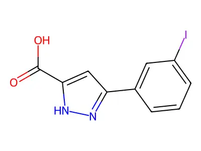 5-(3-Iodophenyl)-1H-pyrazole-3-carboxylic Acid structure
