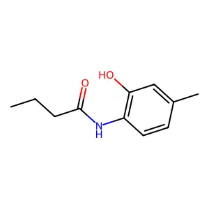 N-(2-hydroxy-4-methylphenyl)butanamide structure