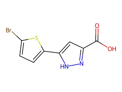 5-(5-bromothiophen-2-yl)-1H-pyrazole-3-carboxylic Acid structure