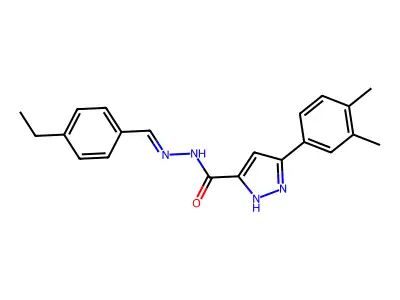 5-(3,4-Dimethylphenyl)-1H-pyrazole-3-carboxylic acid 2-[(4-ethylphenyl)methylene]hydrazide structure