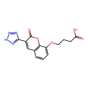 4-(2-Oxo-3-(1H-tetrazol-5-yl)-2H-chromen-8-yloxy)butyric acid structure