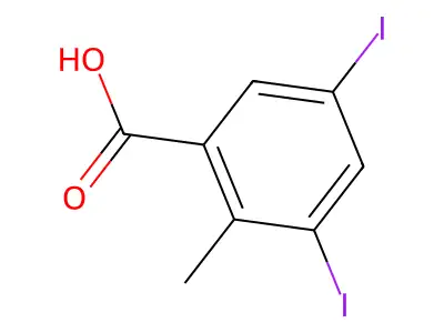 3,5-Diiodo-2-methylbenzoic acid structure