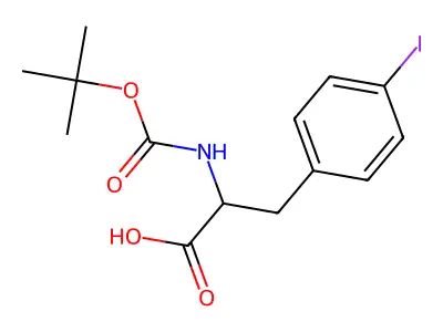 (2S)-2-{[(tert-butoxy)carbonyl]amino}-3-(4-iodophenyl)propanoic acid structure