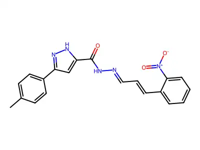 5-(4-Methylphenyl)-1H-pyrazole-3-carboxylic acid 2-[3-(2-nitrophenyl)-2-propen-1-ylidene]hydrazide structure