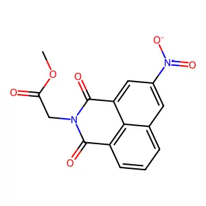Methyl 2-(5-nitro-1,3-dioxo-benzo[de]isoquinolin-2-yl)acetate structure