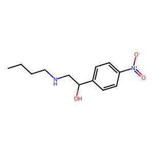 α-(丁氨基甲基)-4-硝基苯甲醇 structure