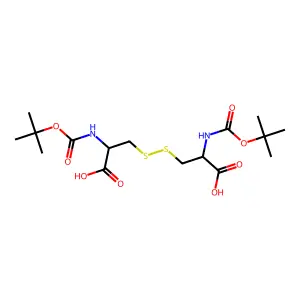 N,N'-bis[tert-butoxycarbonyl]-L-cysteine structure