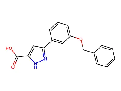 5-[3-(Benzyloxy)phenyl]-1H-pyrazole-3-carboxylic acid structure