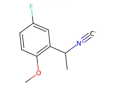 4-Fluoro-2-(1-isocyanoethyl)-1-methoxybenzene structure