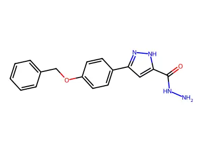 3-[4-(Phenylmethoxy)phenyl]pyrazole-5-carbohydrazide structure