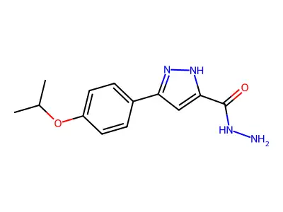 3-(4-isopropoxyphenyl)-1H-pyrazole-5-carbohydrazide structure