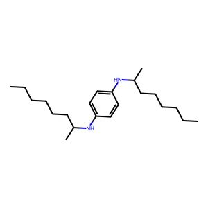 Di-2-octyl-p-phenylenediamine structure
