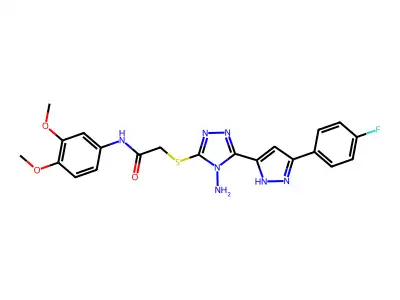 C21H20FN7O3S structure