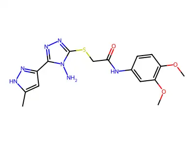 C16H19N7O3S structure