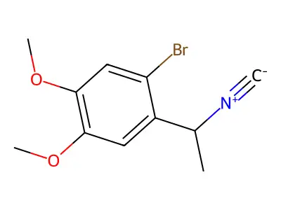 1-Bromo-2-(1-isocyanoethyl)-4,5-dimethoxybenzene structure