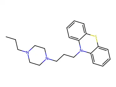 Phenothiazine, 10-(3-(4-propyl-1-piperazinyl)propyl)- structure