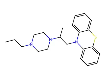 Phenothiazine, 10-(2-(4-propyl-1-piperazinyl)propyl)- structure