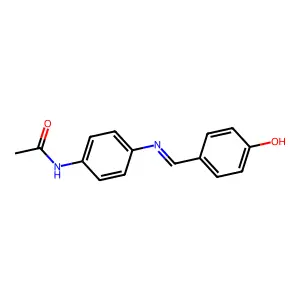 Acetamide, N-[4-[[(4-hydroxyphenyl)methylene]amino]phenyl]- structure