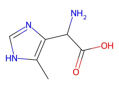 2-amino-2-(4-methyl-1H-imidazol-5-yl)acetic acid structure