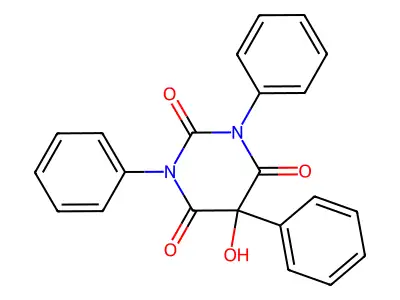 2,4,6(1H,3H,5H)-Pyrimidinetrione, 5-hydroxy-1,3,5-triphenyl- structure