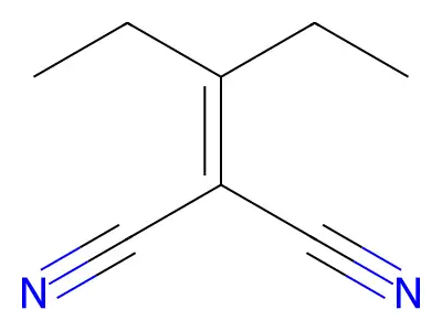 Propanedinitrile, (1-ethylpropylidene)- structure