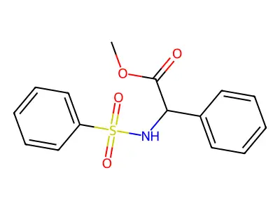 Methyl 2-phenyl-2-(phenylsulfonamido)acetate structure