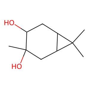 (1S-(1alpha,3alpha,4beta,6alpha))-3,7,7-Trimethylbicyclo(4.1.0)heptane-3,4-diol structure