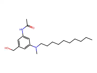 3-(N-乙酰氨基)-5-(N-癸基-N-甲基氨基)苄醇 structure