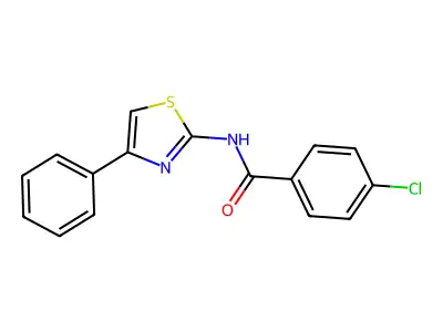4-Chloro-N-(4-phenyl-thiazol-2-yl)-benzamide structure