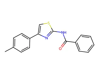 N-[4-(4-methylphenyl)-1,3-thiazol-2-yl]benzamide structure