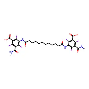 5,5'-(Dodecanedioyldiimino)-bis(2,4,6-triiodo-N-methylisophthalamate structure