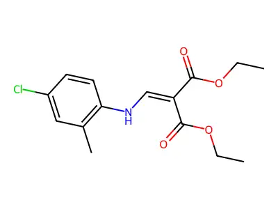 Diethyl 2-[(4-chloro-2-methylanilino)methylene]malonate structure