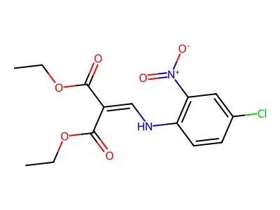 Diethyl 2-((4-chloro-2-nitroanilino)methylene)malonate structure