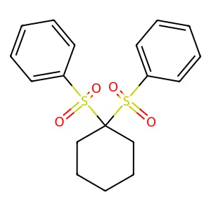 Benzene, 1,1'-[cyclohexylidenebis(sulfonyl)]bis- structure