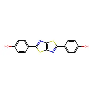 4-[5-(4-Hydroxyphenyl)-1,3-thiazolo[5,4-d]1,3-thiazol-2-yl]phenol structure
