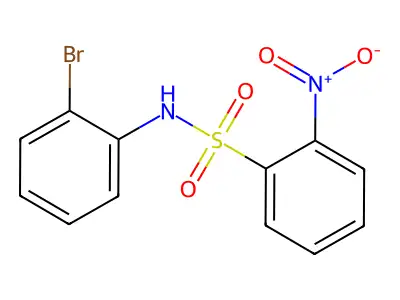 N-(2-bromophenyl)-2-nitrobenzenesulfonamide structure