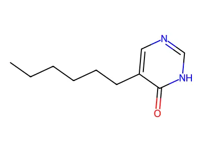 4-Pyrimidinol, 5-hexyl- structure