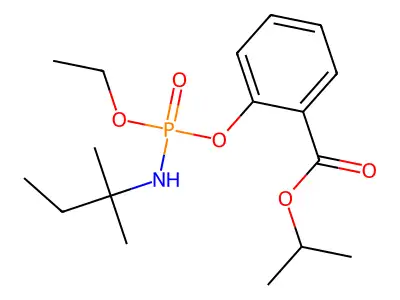 Propan-2-yl 2-({ethoxy[(2-methylbutan-2-yl)amino]phosphoryl}oxy)benzoate structure