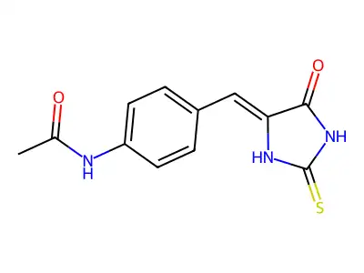 N-(4-((5-Oxo-2-thioxoimidazolidin-4-ylidene)methyl)phenyl)ethanamide structure