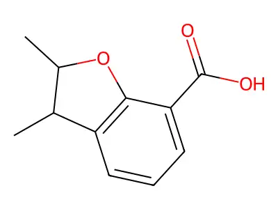 2,3-Dimethyl-2,3-dihydro-1-benzofuran-7-carboxylic acid structure