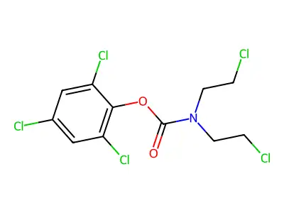 (2,4,6-trichlorophenyl) N,N-bis(2-chloroethyl)carbamate structure